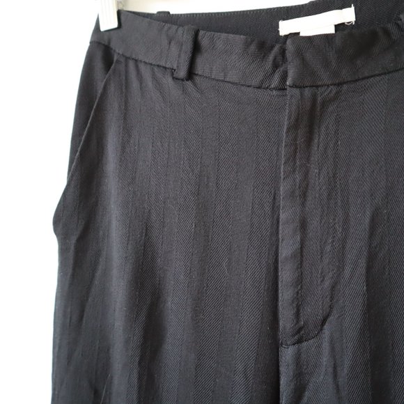 H&M Wide Leg Black Herringbone Pants, Size 6 - Picture 5 of 15